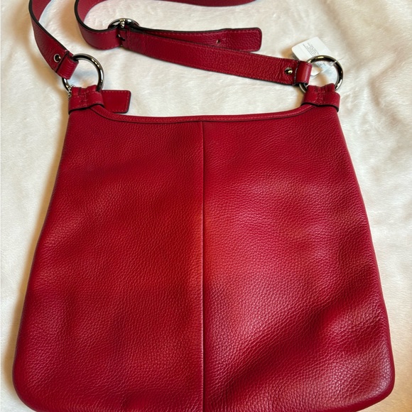 Coach Cherry Red Leather Shoulder Bag NWT - Picture 2 of 8